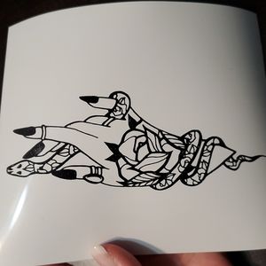 Floral snack wrapped hand vinyl decal sticker